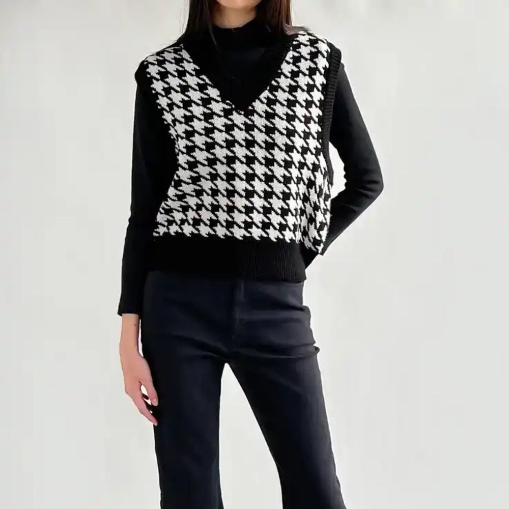 Oak+Fort Checkered Sweater Vest